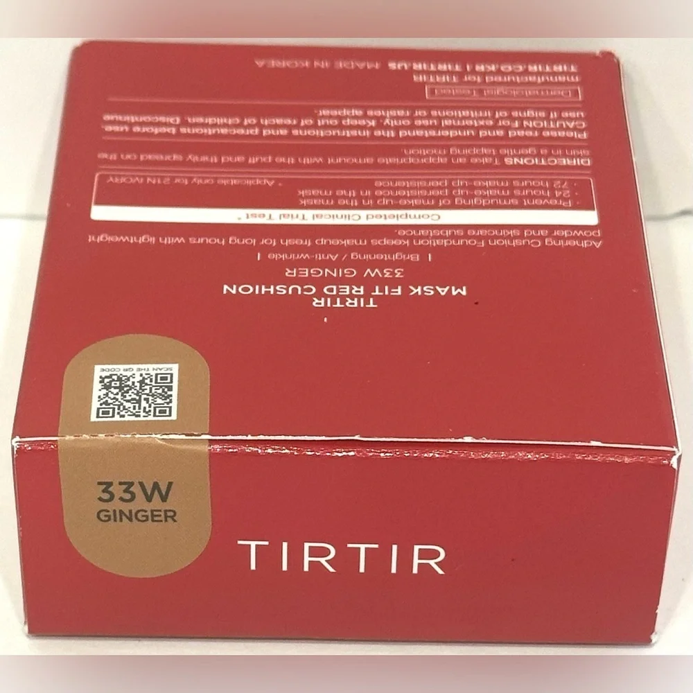 NEW, TIRTIR Mask Fit Red Cushion Foundation 0.63 fl oz 33W Ginger